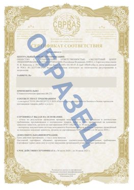 Образец Сертификат СТО 01.064.00220722.2-2020 Электросталь Сертификат СТО 01.064.00220722.2-2020 