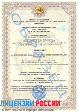 Образец разрешение Электросталь Сертификат ISO 50001